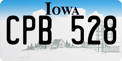 IA license plate CPB528