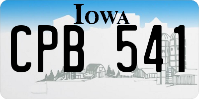 IA license plate CPB541