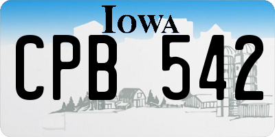 IA license plate CPB542