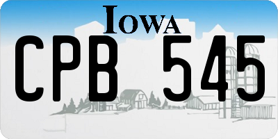 IA license plate CPB545