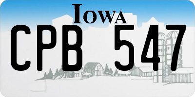 IA license plate CPB547