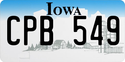 IA license plate CPB549