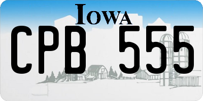 IA license plate CPB555