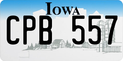 IA license plate CPB557