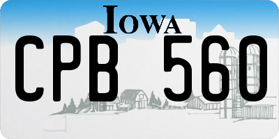 IA license plate CPB560