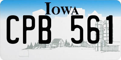 IA license plate CPB561