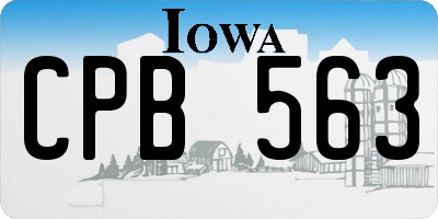 IA license plate CPB563