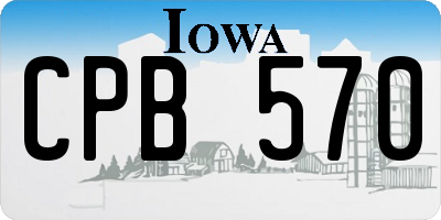 IA license plate CPB570