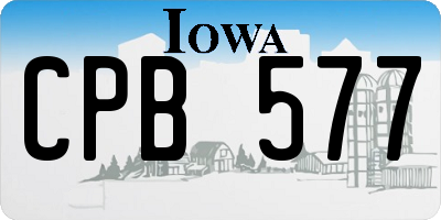 IA license plate CPB577
