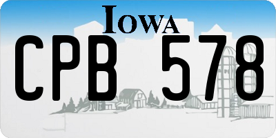 IA license plate CPB578