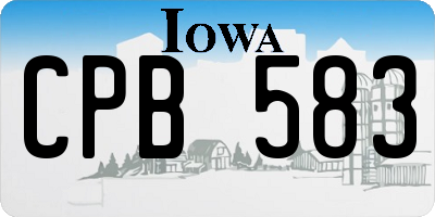 IA license plate CPB583