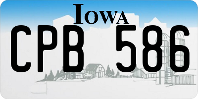 IA license plate CPB586