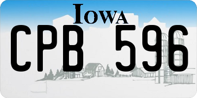 IA license plate CPB596