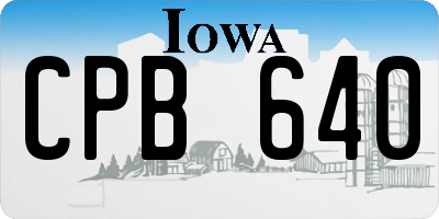 IA license plate CPB640