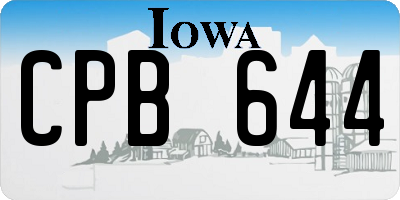 IA license plate CPB644