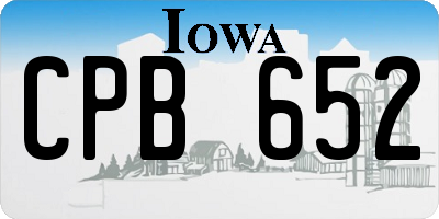 IA license plate CPB652
