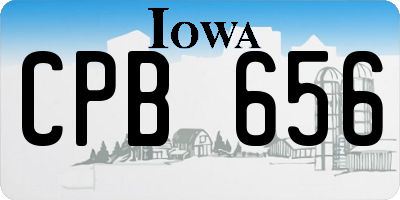 IA license plate CPB656