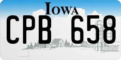 IA license plate CPB658