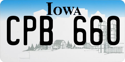 IA license plate CPB660