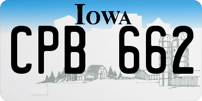 IA license plate CPB662