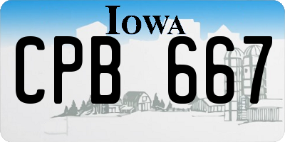 IA license plate CPB667
