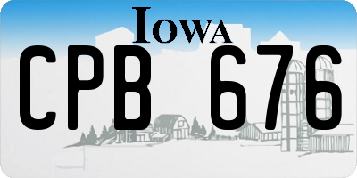 IA license plate CPB676