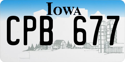 IA license plate CPB677