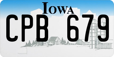 IA license plate CPB679