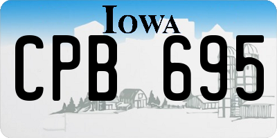 IA license plate CPB695