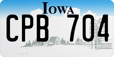 IA license plate CPB704
