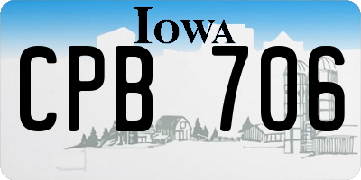 IA license plate CPB706