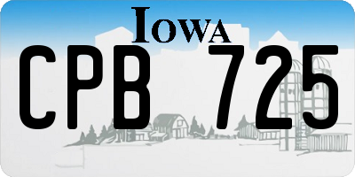 IA license plate CPB725