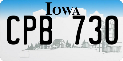 IA license plate CPB730