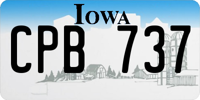 IA license plate CPB737