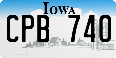 IA license plate CPB740