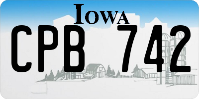 IA license plate CPB742