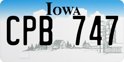 IA license plate CPB747