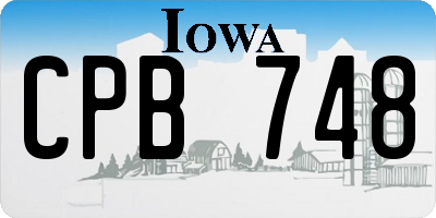 IA license plate CPB748
