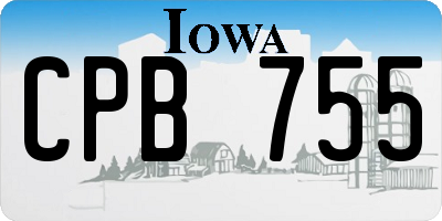 IA license plate CPB755