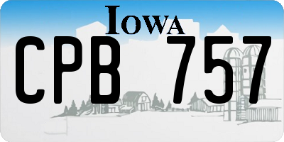 IA license plate CPB757