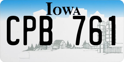 IA license plate CPB761
