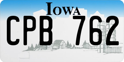 IA license plate CPB762