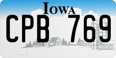 IA license plate CPB769