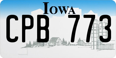 IA license plate CPB773