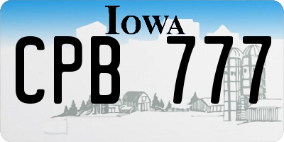 IA license plate CPB777