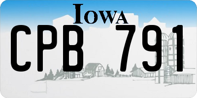IA license plate CPB791