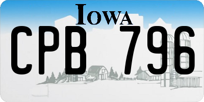 IA license plate CPB796