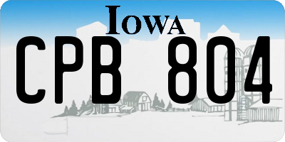 IA license plate CPB804