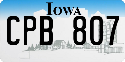 IA license plate CPB807