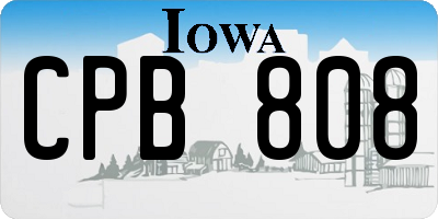 IA license plate CPB808